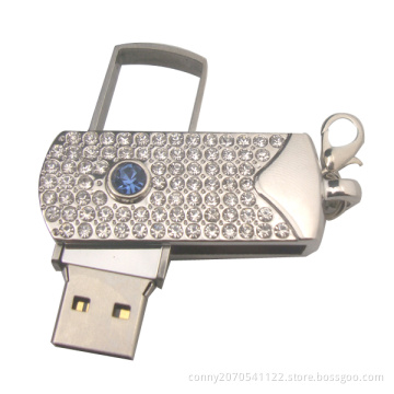 Swivel crystal USB flash drive USB pen drives 2.0